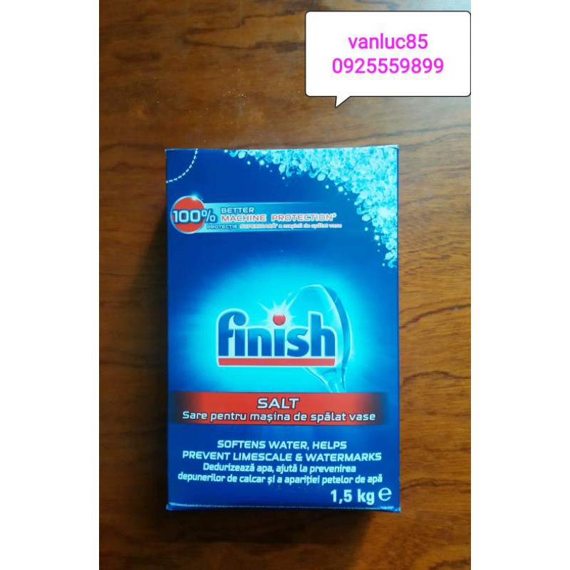 Muối làm mềm nước cứng Finish 1,5kg hàng Đức