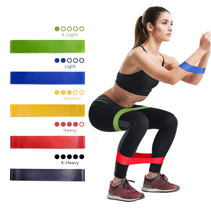 Dây Kháng Lực Tập Chân Mông, Dây Mini Band  Vòng Dây cao su Kháng Lực Tập Gym Giá Rẻ Freeship