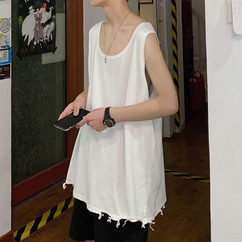 Áo Thun Tanktop Unisex Rách Phối Đồ Cá Tính- Play Boys