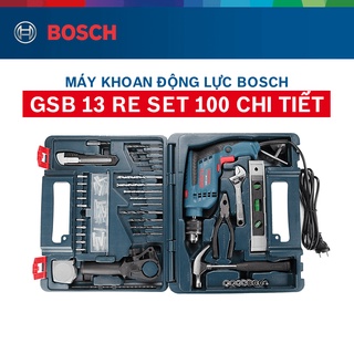 Máy khoan động lực Bosch GSB 13 RE SET 100 chi tiết