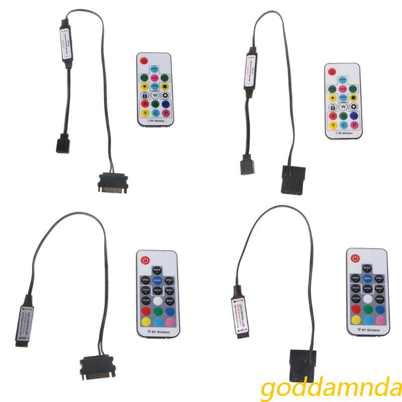 Bộ Điều Khiển Đèn LED RGB 3 Pin 5V / 4 Pin 12V Cho Máy Tính Ốp