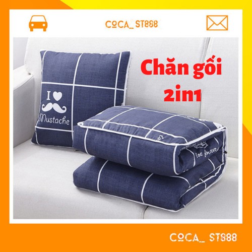 Chăn Gối Văn Phòng, Bộ Chăn Gối Gối Ôm Liền Chăn Ô Tô, Văn Phòng COCA.T