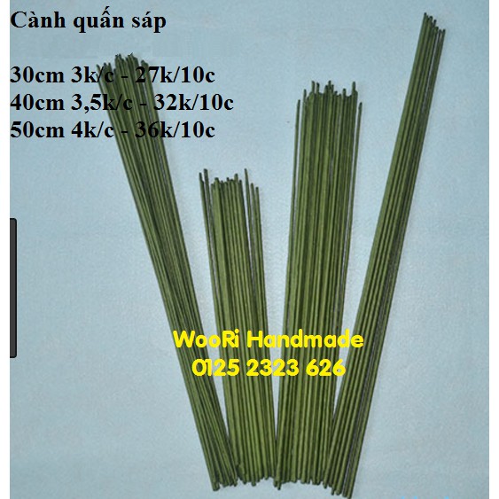 Combo 10 cành sáp làm hoa 30-60cm