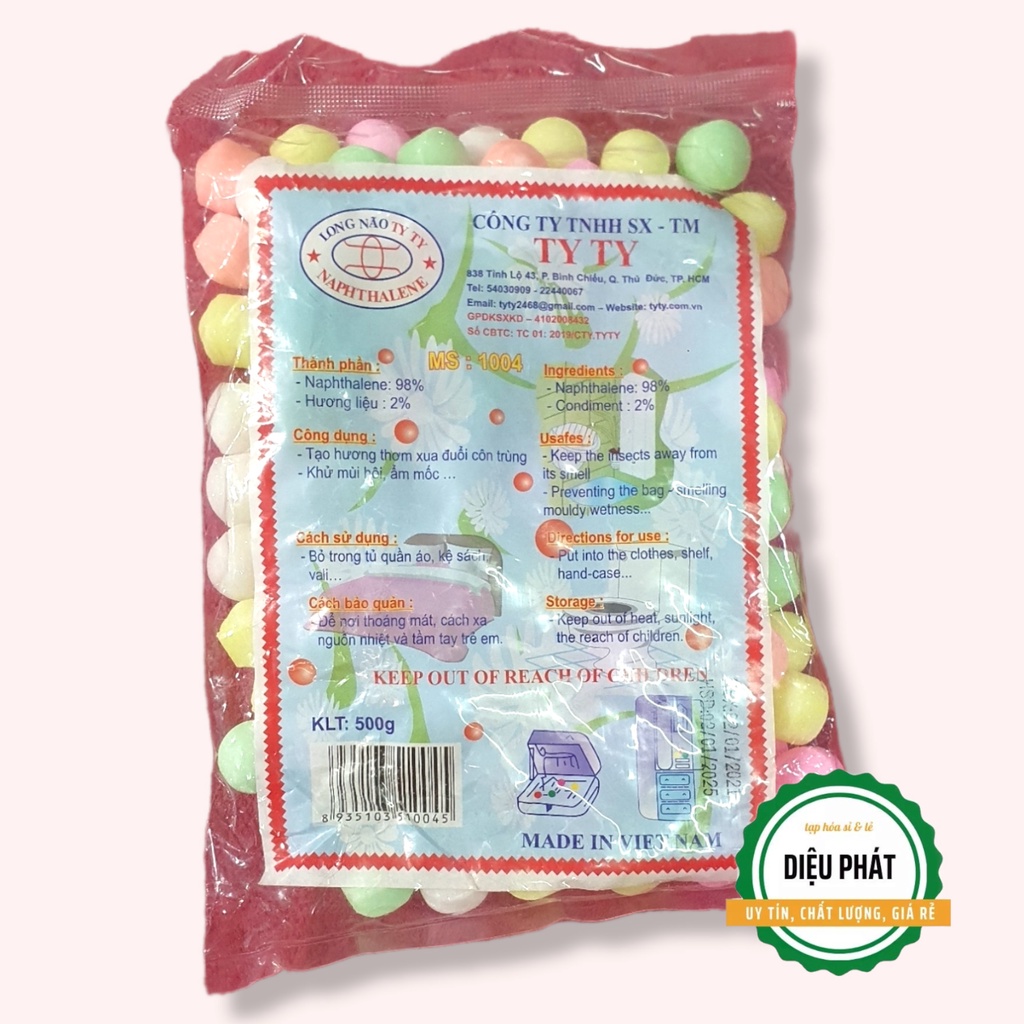 ⚡️ Long Não Thơm Ty Ty Viên Tròn Nhỏ Nhiều Màu Bịch 500g