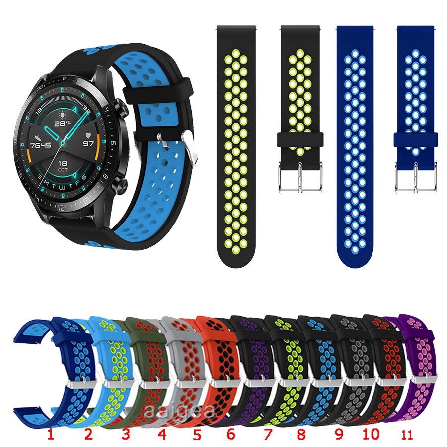 Dây đeo silicon nhiều màu sắc thay thế cho đồng hồ thông minh Huawei Watch GT3 42mm 46mm GT 2 2e GT2 Pro Honor