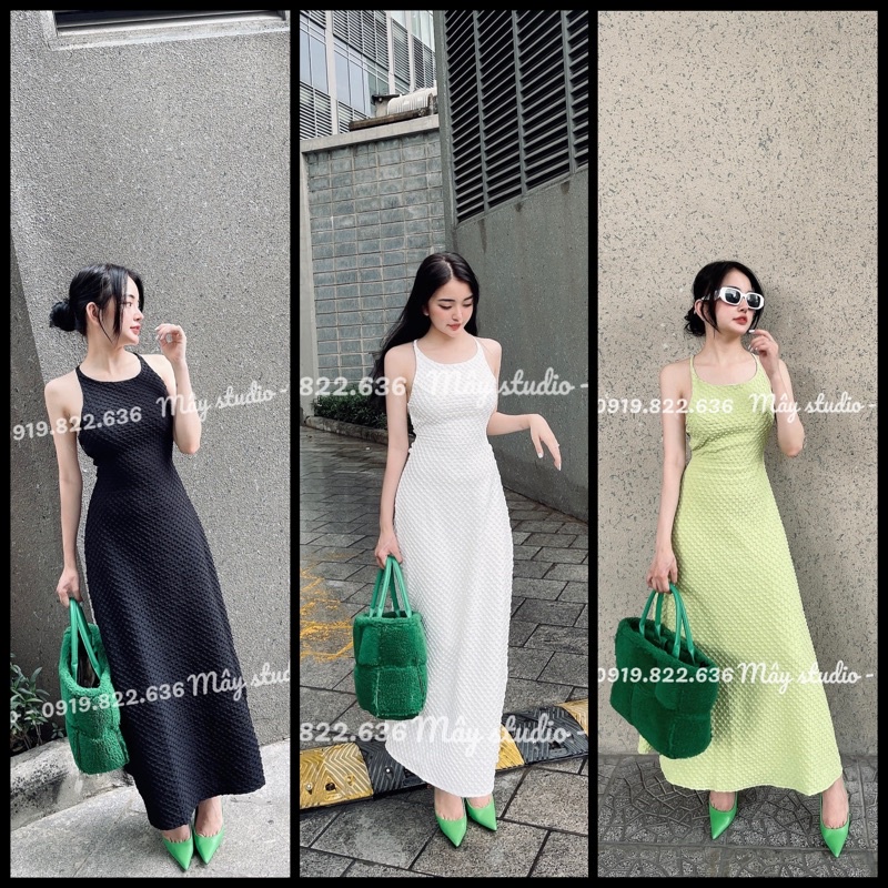 Đầm maxi hở lưng dáng dài