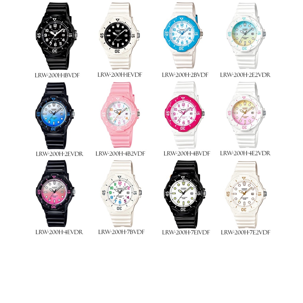 Đồng hồ nữ dây nhựa Casio LRW-200H  bill Hàn