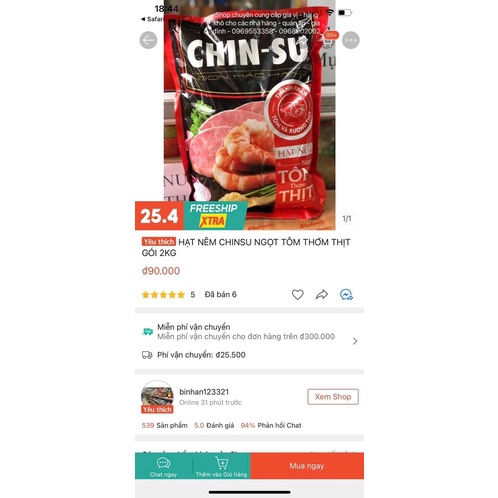 Hạt nêm chinsu 2kg