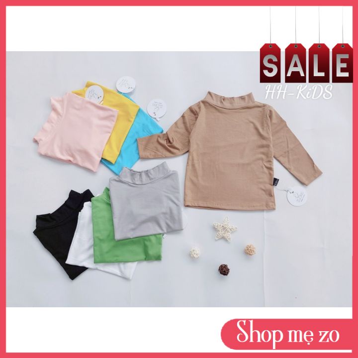 Áo Thun Lạnh Cao Cổ 3p Bé Trai Bé Gái