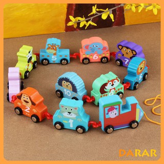 Đoàn tàu Các Con Vật bằng gỗ - Đồ chơi gỗ giáo dục sớm cho trẻ Mầm non phát triển kỹ năng