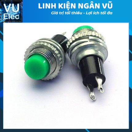 Nút Nhấn Đề Thường Mở 10MM Ren Trên Màu Xanh, Đỏ (Chiếc)