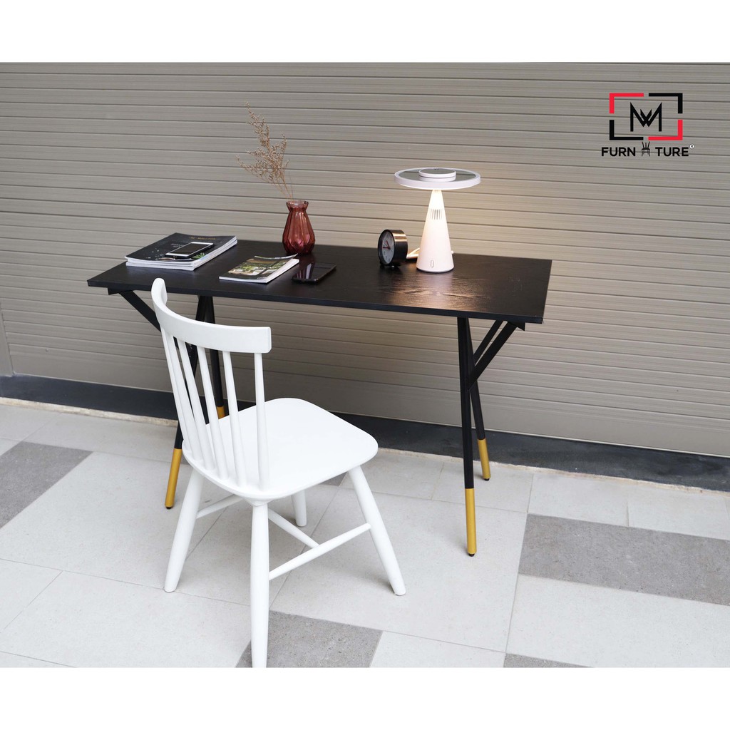 BÀN GỖ HỌC VÀ LÀM VIỆC CHÂN SẮT SIZE NGANG 60 - BUTTERFLY TABLE D60