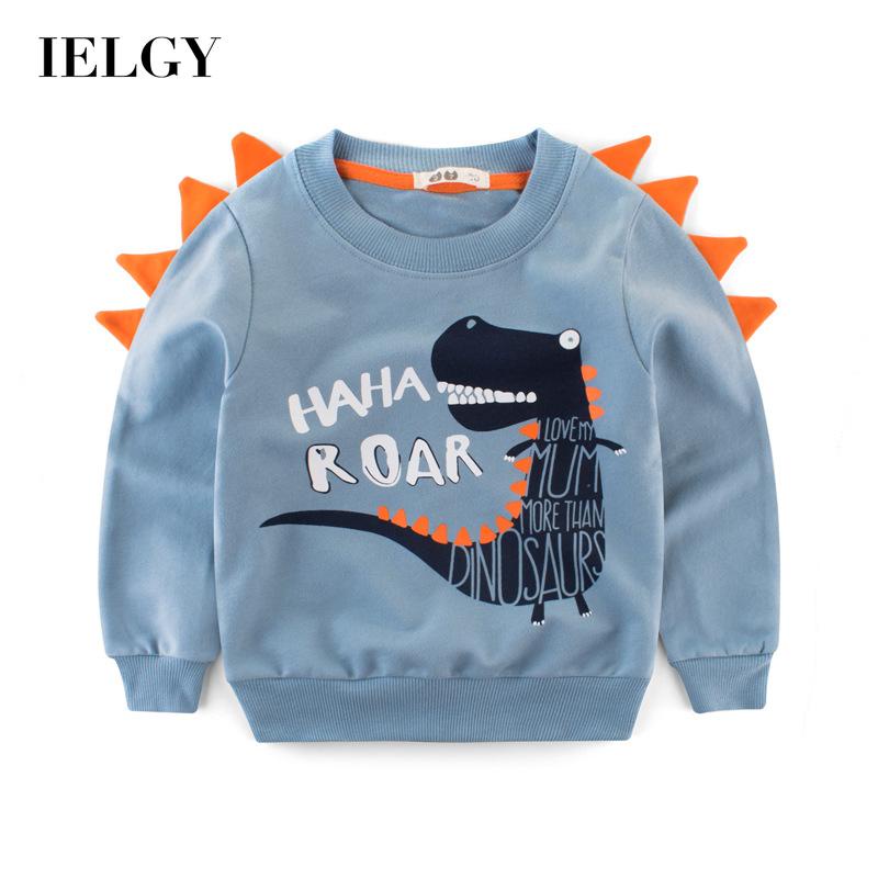 Áo sweater IELGY tay dài in hình khủng long thoải mái đáng yêu cho bé