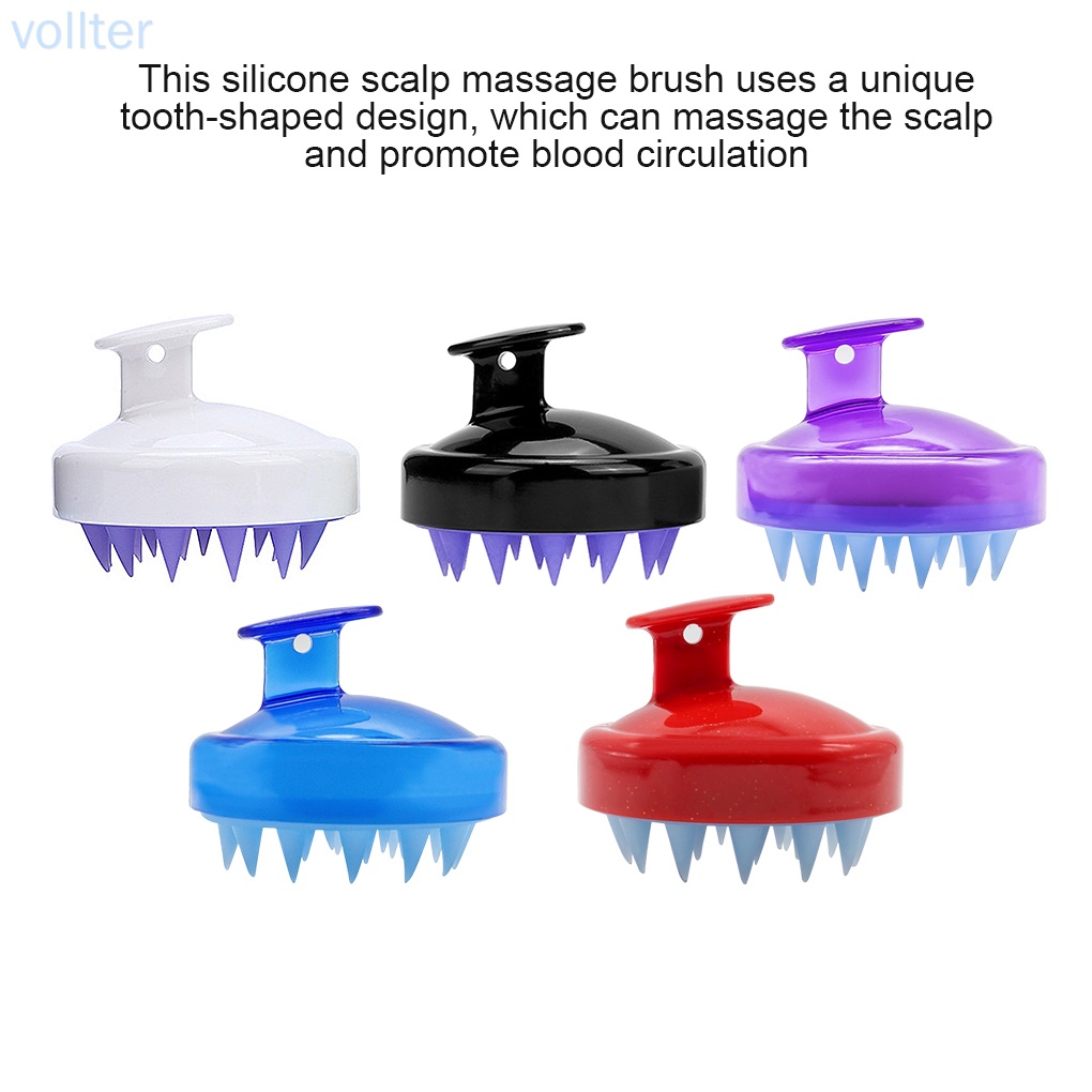 (Hàng Mới Về) Bàn Chải Silicone Cầm Tay Mát Xa Da Đầu Tiện Dụng