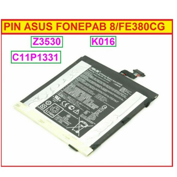 Pin Asus K016 (C11P1331 / ZENPAD8 / FE380CG / Z3530 / 3948-4000mAh xịn bảo hành 6 tháng