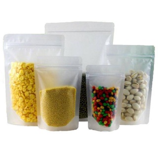 500g túi zipper đáy đứng 1 mặt bạc 1 mặt trong