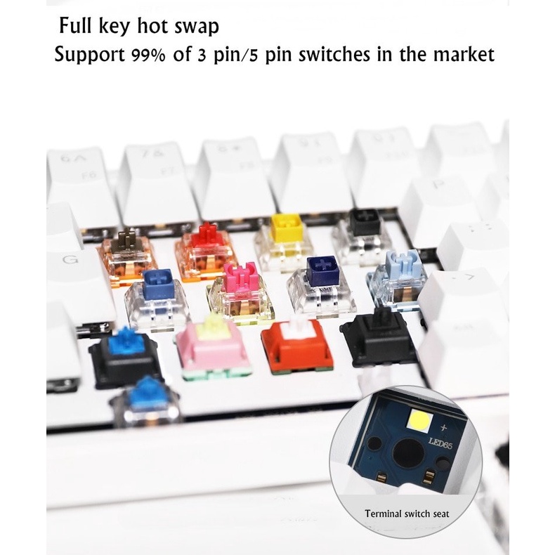 RK G68 - Bàn phím cơ không dây Royal Kludge RK G68 Bluetooth 5.1 và Wireless 2.4G - CHÍNH HÃNG