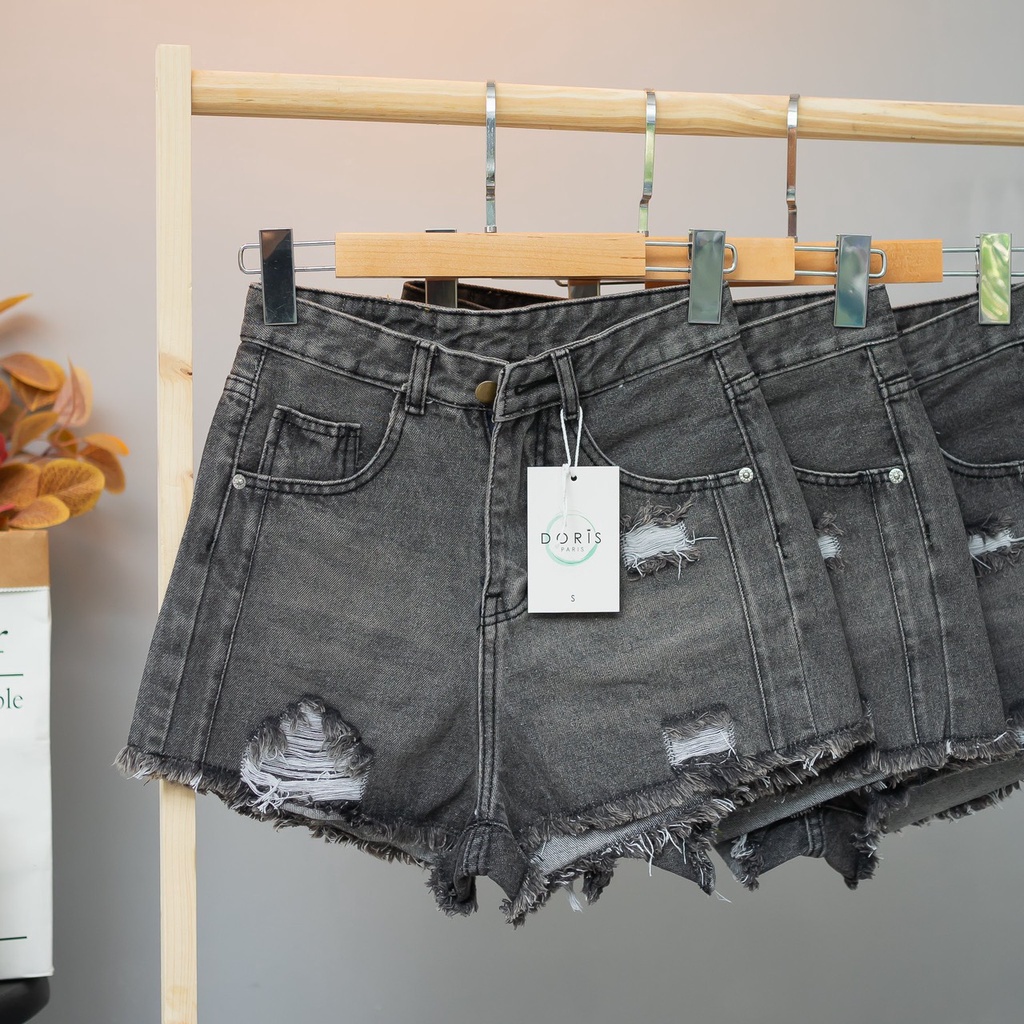 Quần Short Jean Bò Nữ  Rách Kiểu Đẹp, Vải Mềm