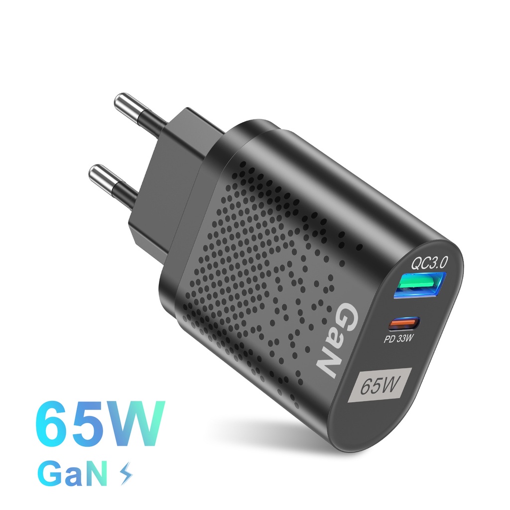 Củ sạc nhanh 65W PD 33W USB Type C PD QC 4.0 3.0 cao cấp