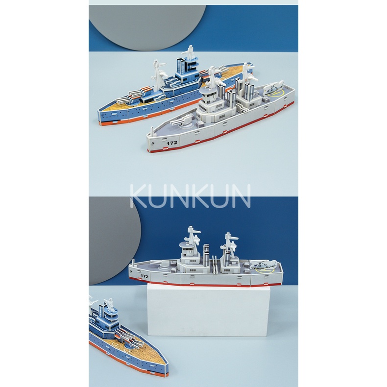 Mô hình 3D xốp tự lắp ráp xe - máy bay - tàu cho bé