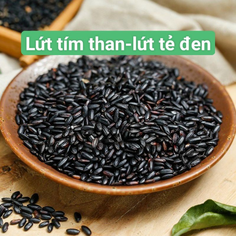 Gạo lứt tẻ dẻo tím than( lứt dẻo đen) giảm cân, ăn kiêng eatclean ,cho người bị tiểu đường - Túi 1kg