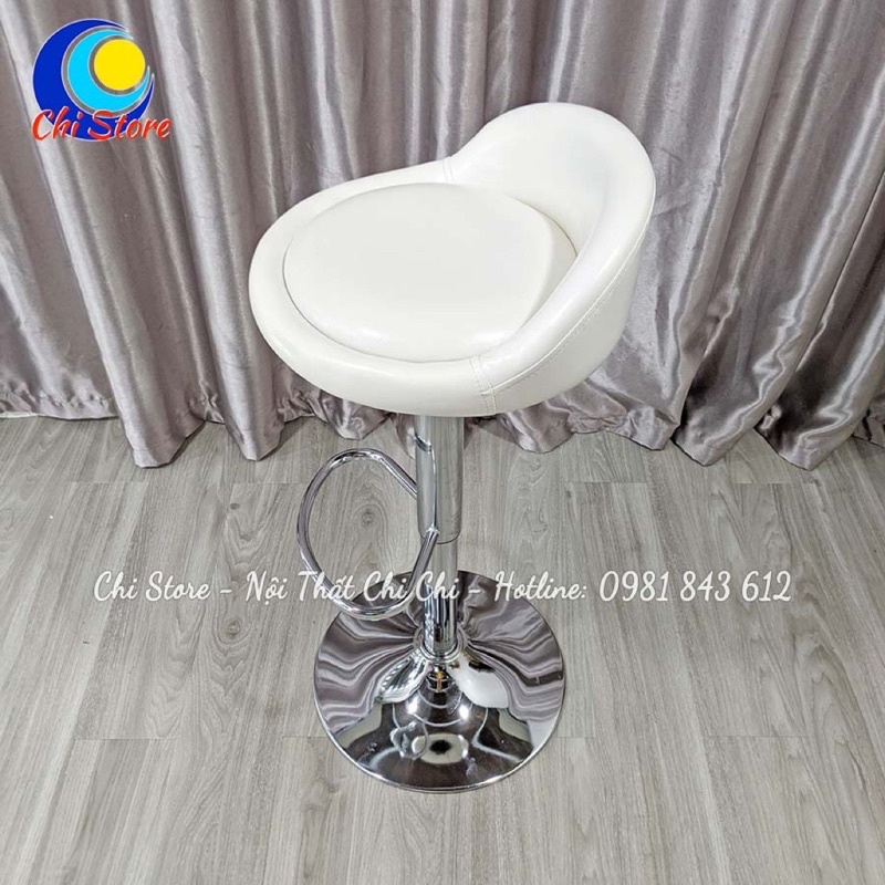 Ghế Quầy Bar, Ghế Ngồi Quầy Thu Ngân Bọc Da Cao Cấp Xoay 360 Độ Và Điều Chỉnh Độ Cao 60/80cm