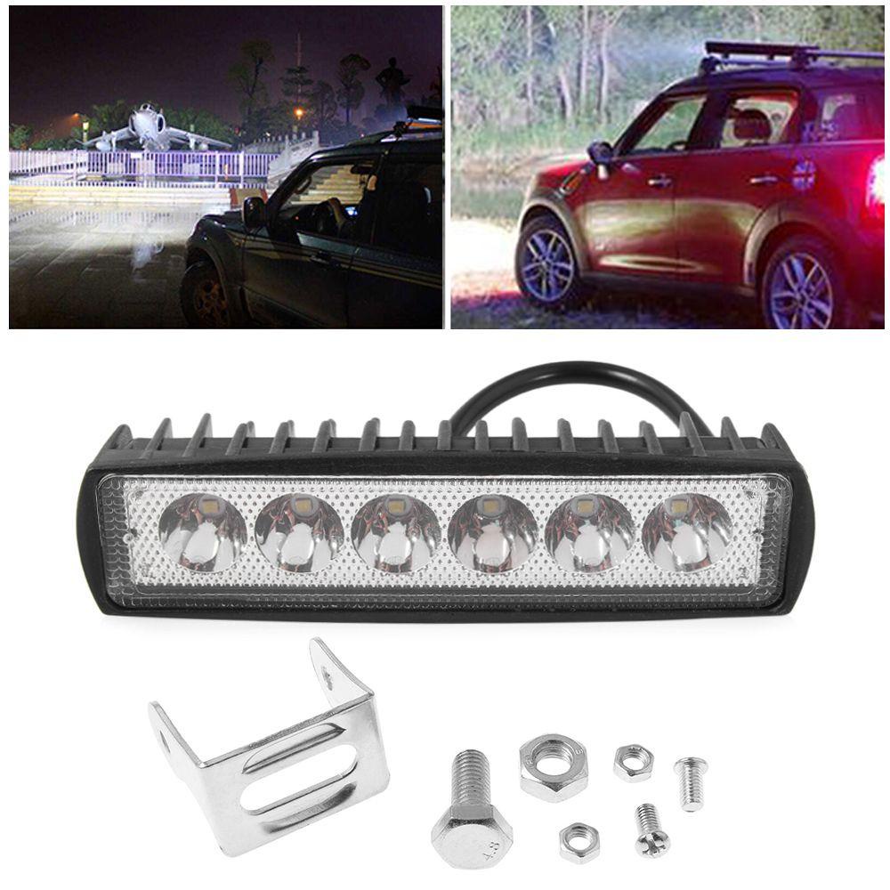 YNATURAL Thanh Đèn LED 6 Bóng 12V 18W DRL Chất Lượng Cao Cho Xe Hơi