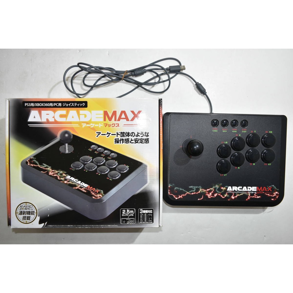 Tay cầm Fighting Stick 3 HORI & ARCADE MAX JAPAN cho PS234, XBOX, PC - Đã sử dụng - Mang cảm hứng Arcade