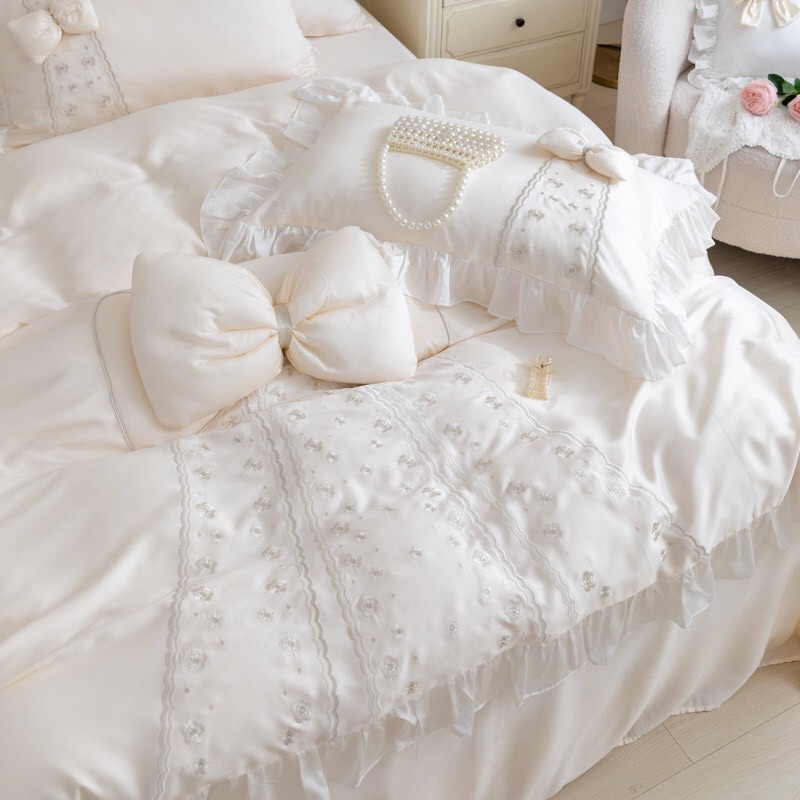 BỘ CHĂN GA GỐI LỤA 8 món lụa 80s cao cấp SHOP VUTHITHOM···