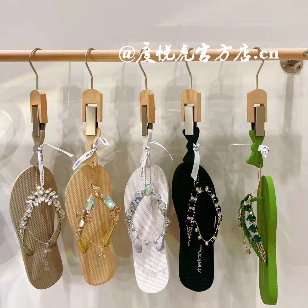 Dép Xỏ Ngón Đi Biển Mùa Hè 2022 Đính Đá Phong Cách Hàn Quốc Cho Nữ