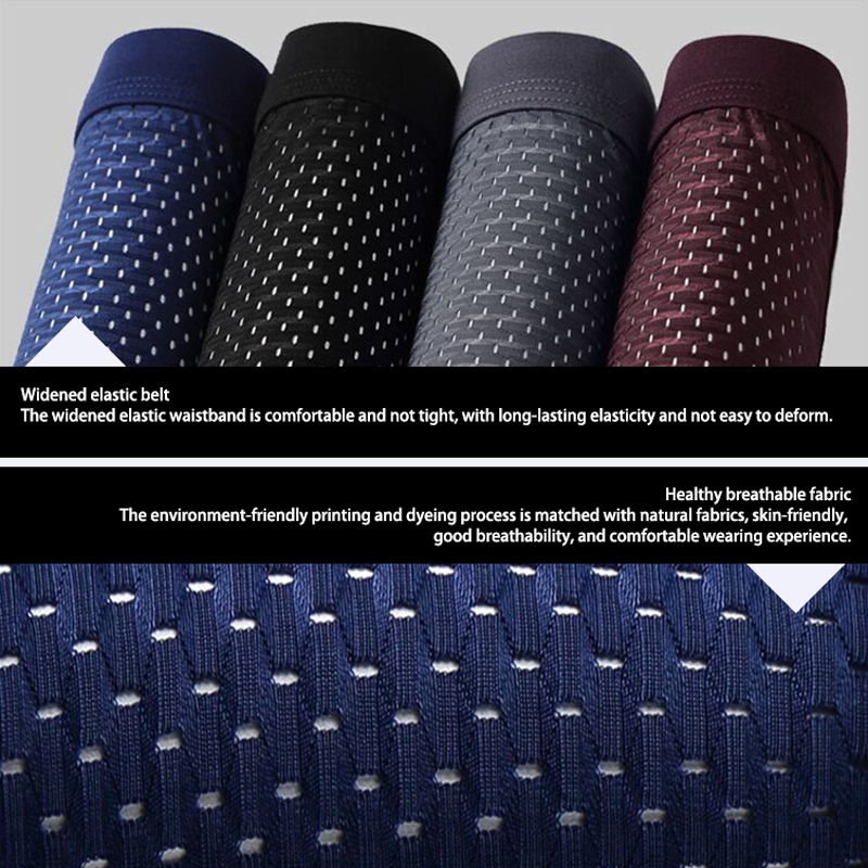 Quần lót boxer thoáng khí gợi cảm cho nam size L-5XL