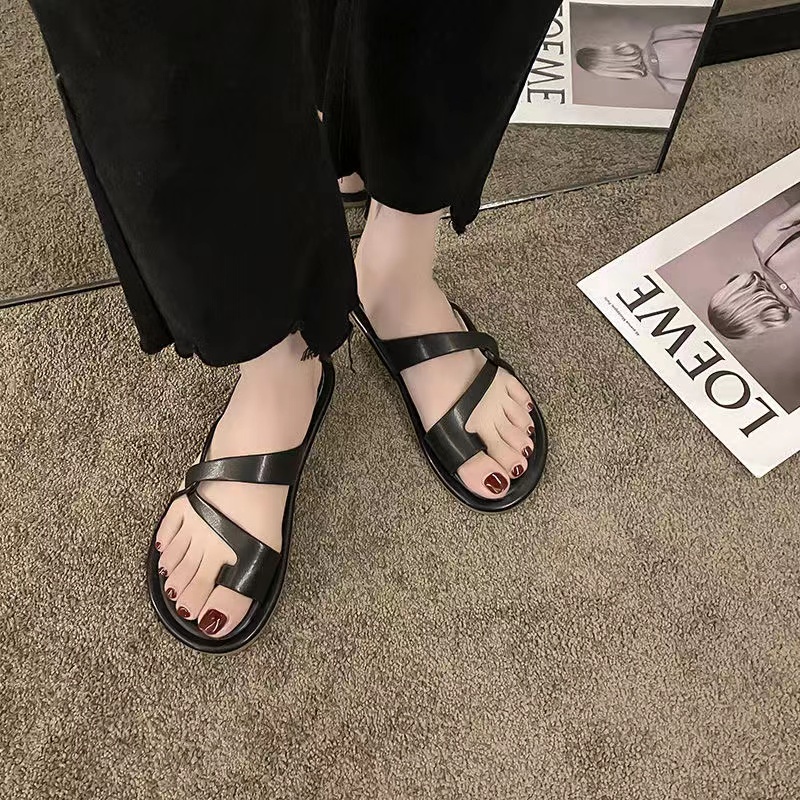 Dép Sandal Đế Dày Hở Ngón Cho Nữ