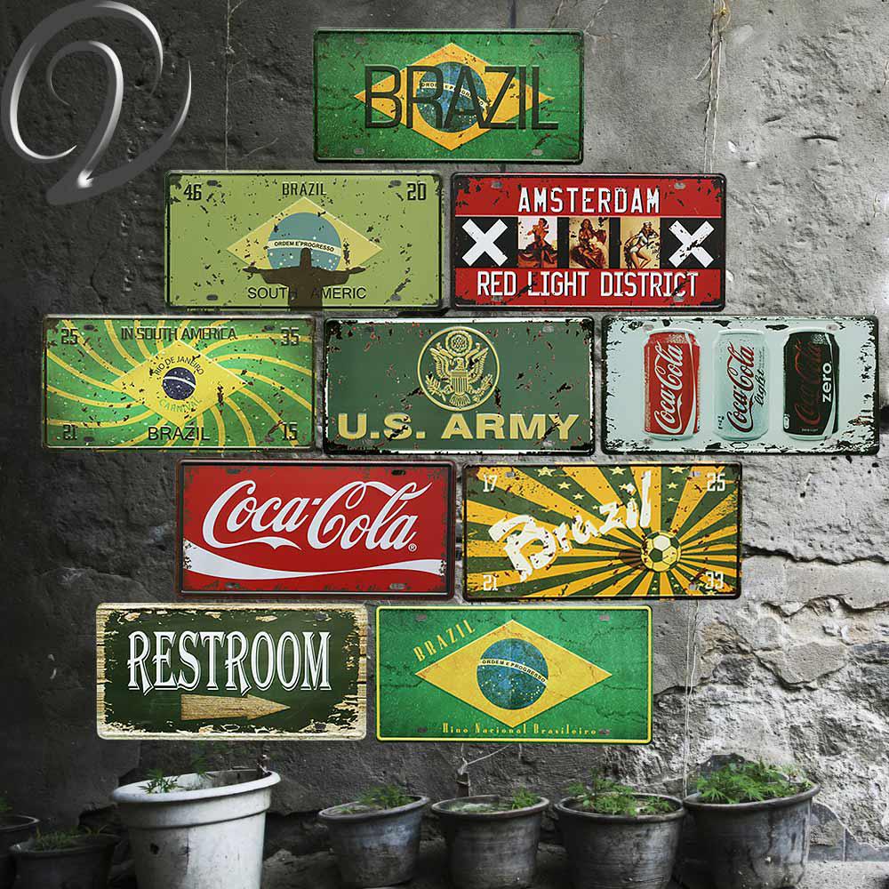 Poster Kim Loại Dán Tường Trang Trí Hình Coca cola