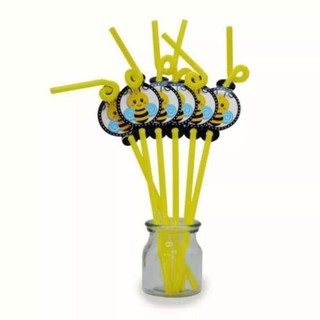 Ống hút sinh nhật 6 cái (nhiều chủ đề lựa chọn)