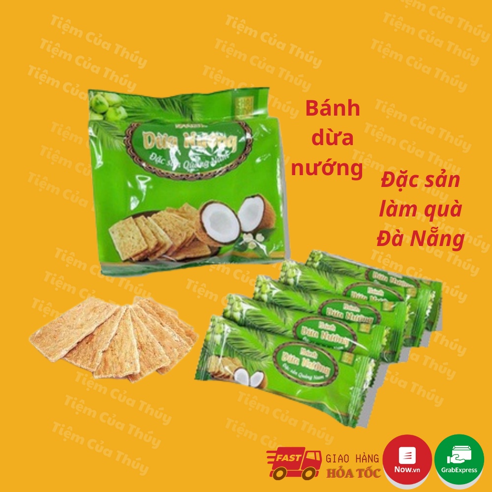 Bánh dừa nướng Đà Nẵng hiệu Quỳnh Trân gói 180gr bánh giòn thơm ngon