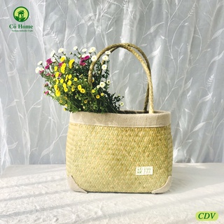 Túi cỏ đáy vuông/ túi cỏ bàng/ cói bàng đi chợ đi chơi