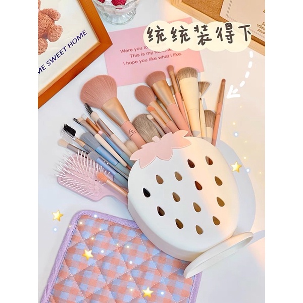 Ống Đũa Hình Dâu Tây, Ống Đựng Đũa Muỗng Dĩa Thìa Nhà Bếp Cam Homeware