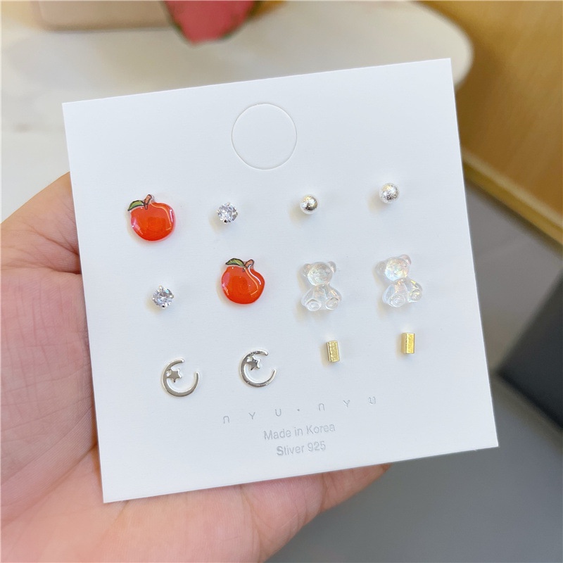 Set 5/6 đôi bông tai xinh xắn thời trang cho nữ