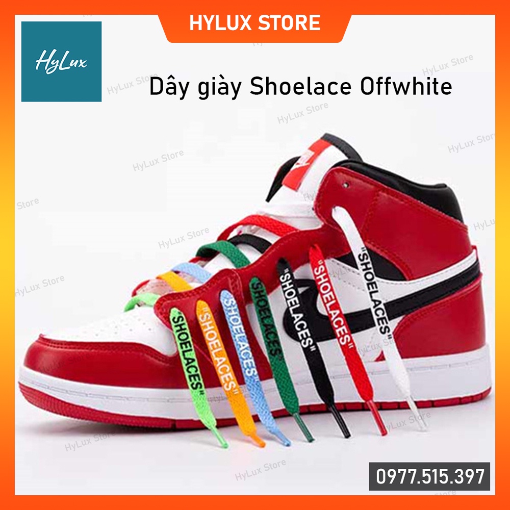 [25 màu] Dây giày Jordan 1 SHOELACE OFFWHITE (12 màu đầu)