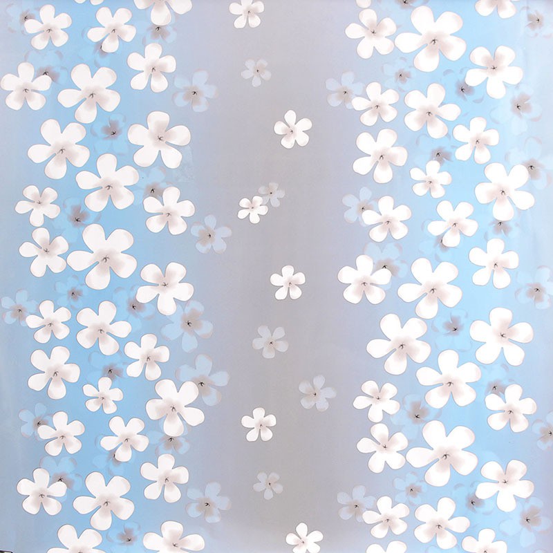 Giấy dán kính hoa lài xanh dương - khổ rộng 0.45m