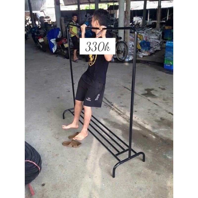 Giá treo quần áo kèm thang - Kệ treo shopa