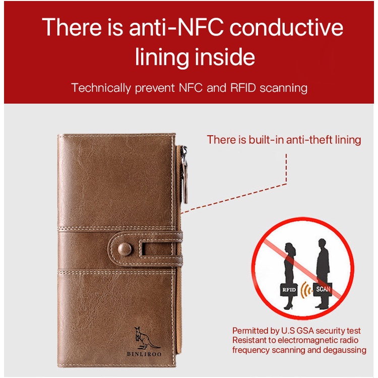 Ví Da Dài Thời Trang Dành Cho Nam Giá Đỡ