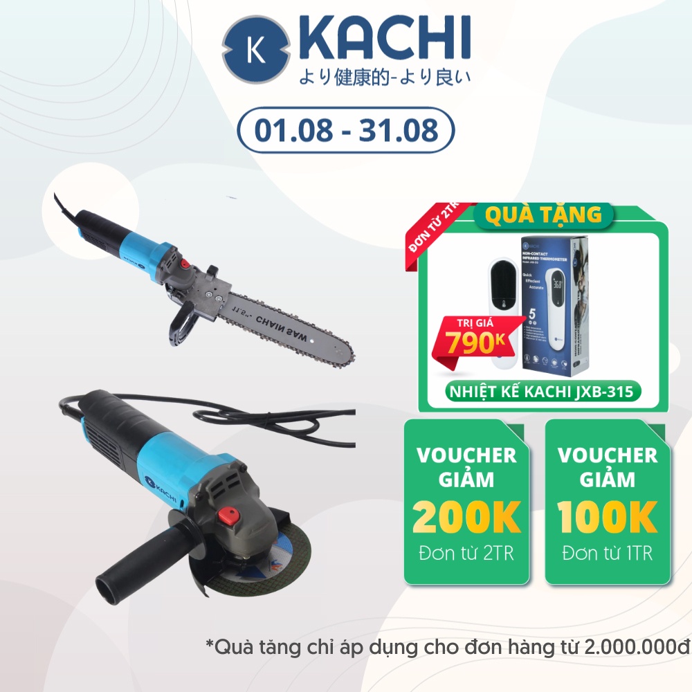 Máy mài, cắt cầm tay đa năng Kachi MK190 + Tặng kèm lưỡi cưa xích (Kèm bộ phụ kiện)