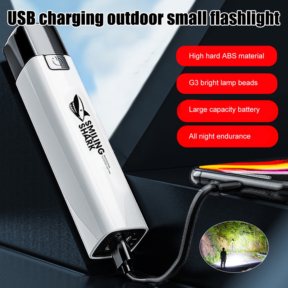 Đèn pin led VIRWIR siêu sáng 2 trong 1 3 chế độ sáng có thể sạc lại