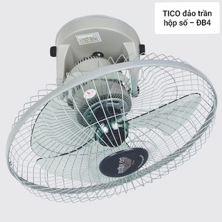 Quạt đảo trần Tico - ĐB4, hộp số 3 cấp, sải cánh 400mm, điện cơ Việt Nhật