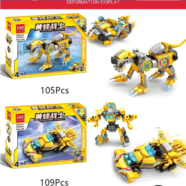 Lego robot chiến binh người máy 4 in 1 đồ chơi giáo dục phát triển tư duy sáng tạo