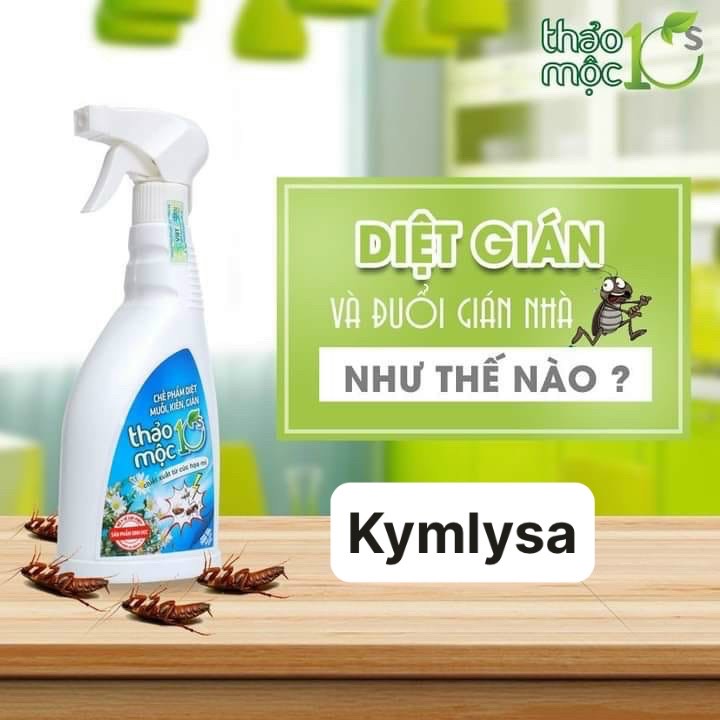 [Combo 3 chai] Thảo mộc 10s diệt côn trùng muỗi kiến gián mối,.. sinh học học, an toàn cho trẻ hương Chanh Sả chai 500ml