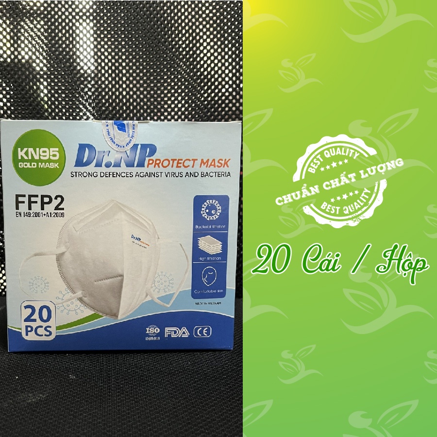 [Hộp 20 Cái] Khẩu trang N95 không Van Cao cấp Dr.NP - 5 Lớp - 100% Hàng chính hãng - Chuẩn Y Tế | Siêu Thị Hạnh Phúc | BigBuy360 - bigbuy360.vn