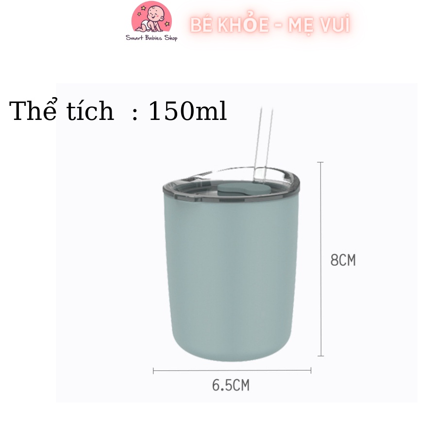 Cốc silicon có nắp đậy tones màu Pastel phong cách Hàn Quốc cho bé