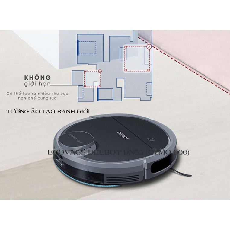 Máy Hút Bụi Lau Nhà Ecovacs Deebot DN55 (Ozmo 900)  Hàng Chính Hãng, Mới 100%, Chưa Qua Sử Dụng, Giá Rẻ Rẻ